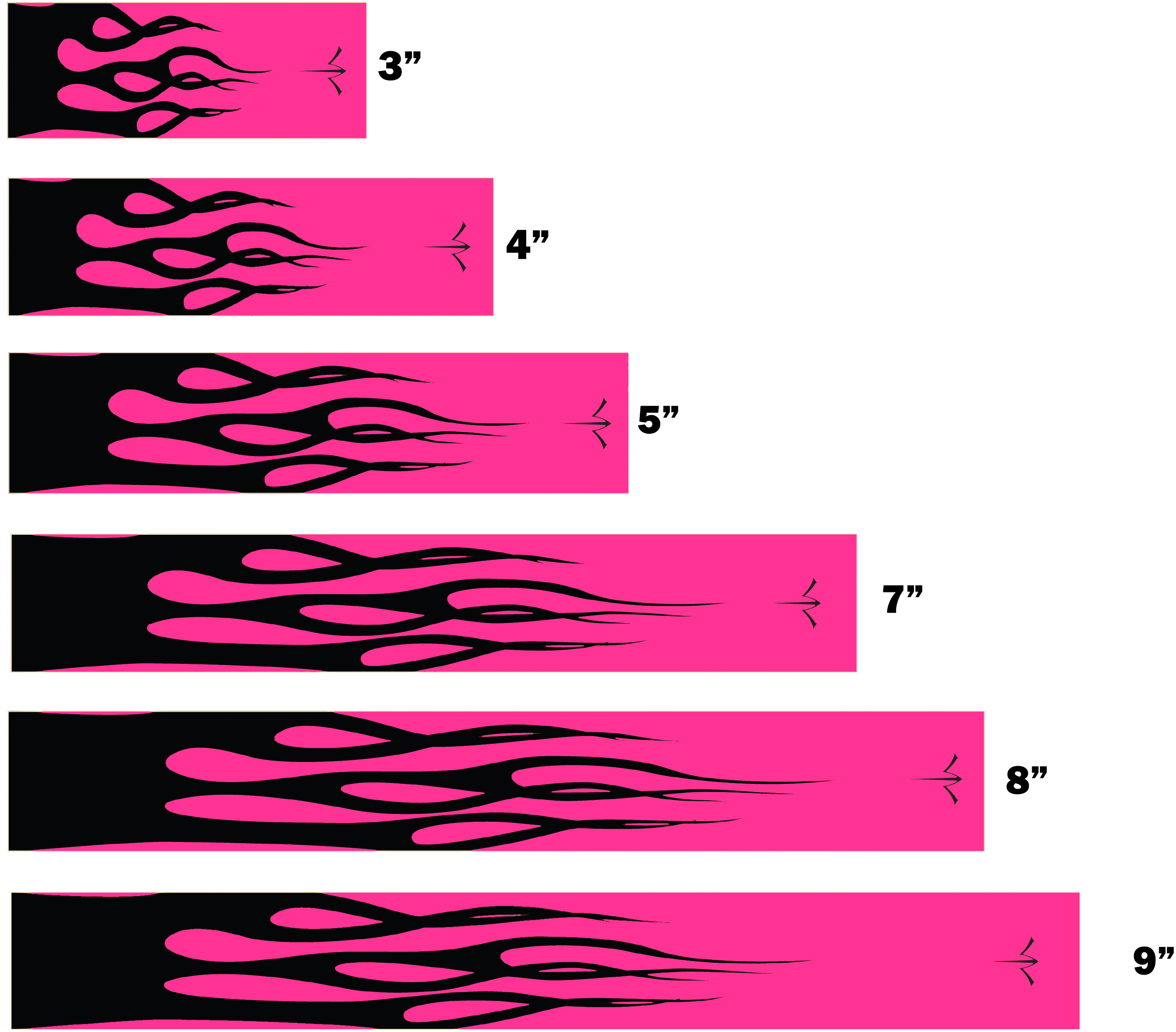 CARBON ARROW WRAPS 7 INCH 13 PACK LADIES HUNTRESS PINK FLAMES BOWHUNTING 