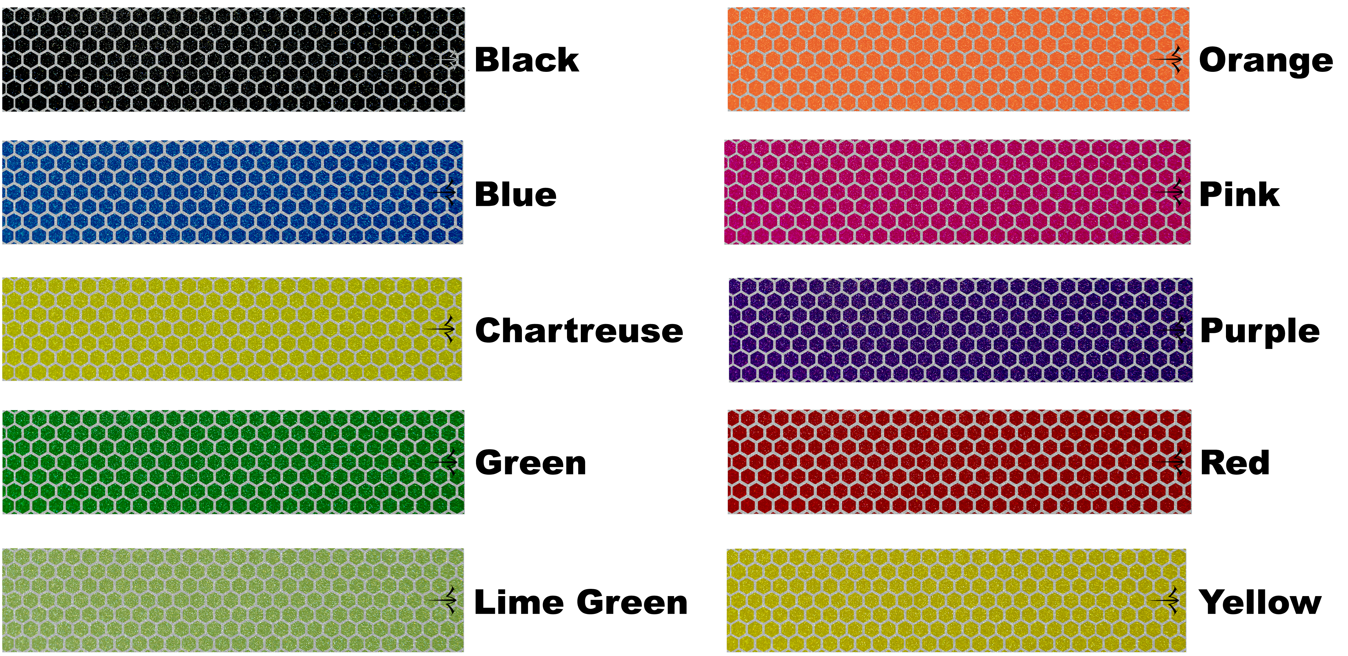 White Water Archery Chartreuse Reflective Filled Honeycomb Arrow Wraps 15 Pc Pack Choose Length Width 