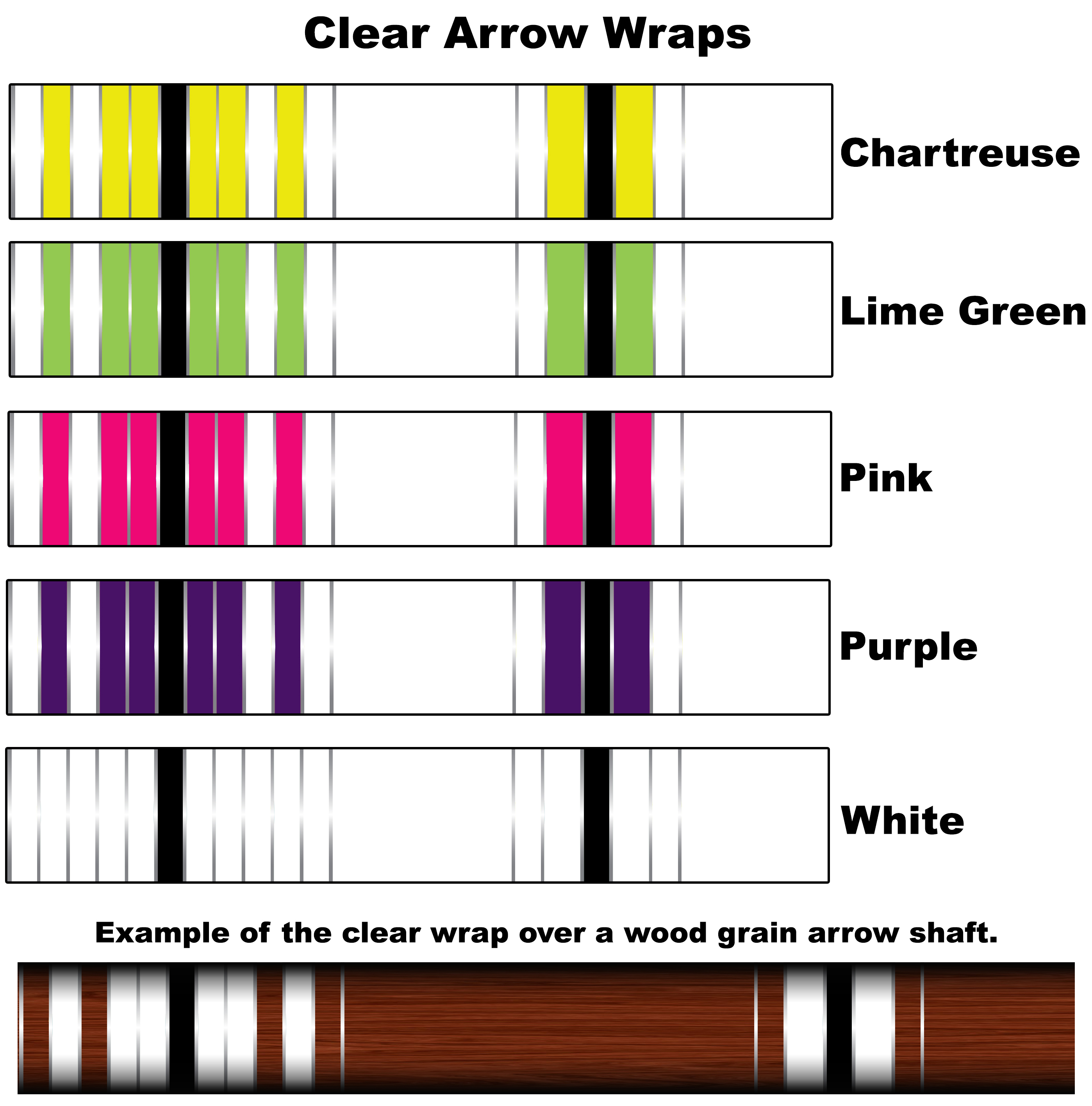 15-8"x1" White Arrow Wraps 
