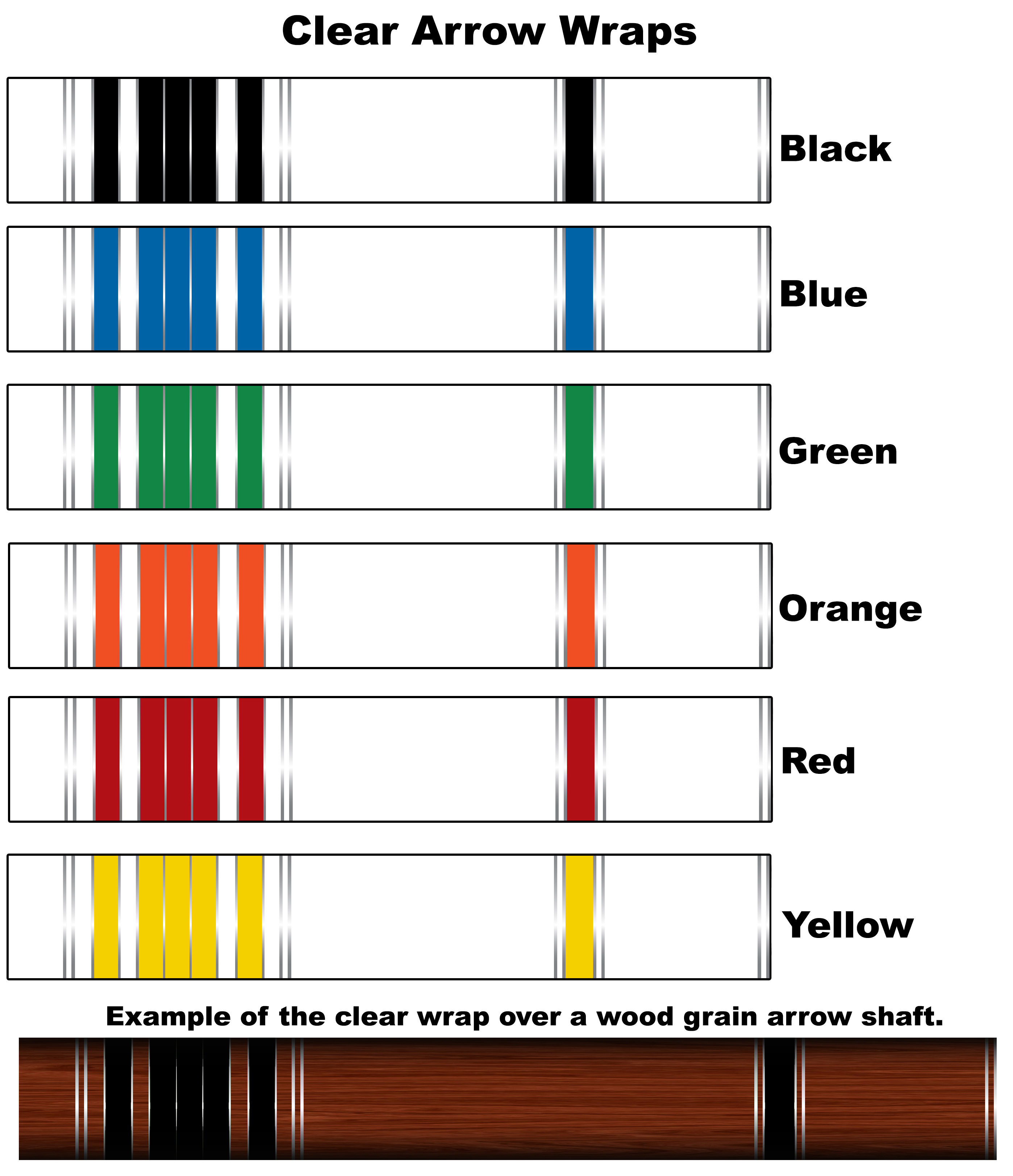 White Water Archery Non-Laminated Orange Black Fade Arrow Wraps 15 Pc Pack Choose Length Width