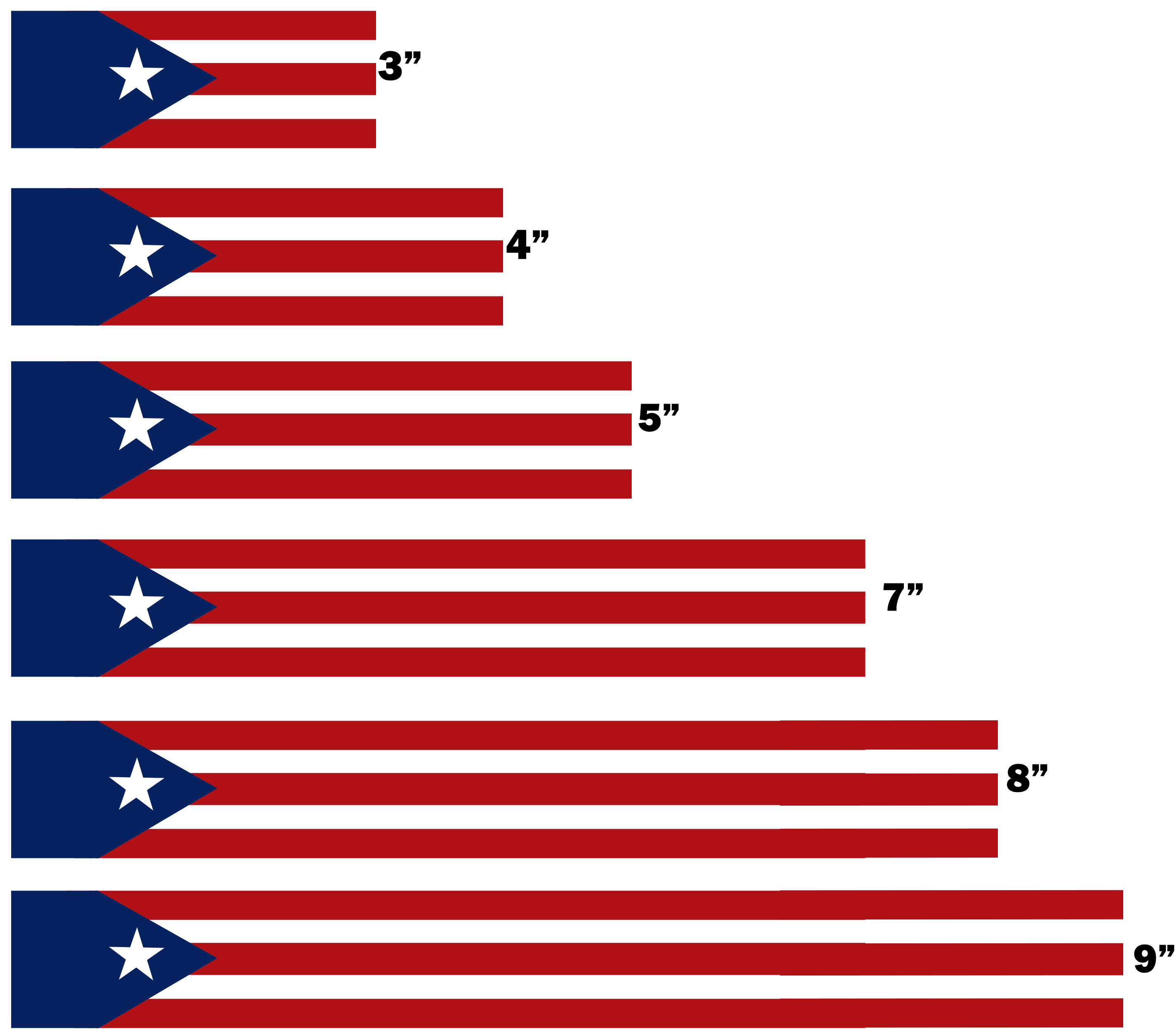 Puerto Rico Rican Flag Arrow Wraps White Water Archery