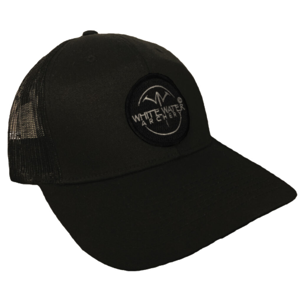 White Water Archery Structured Solid Black Cap Hat White Water Archery