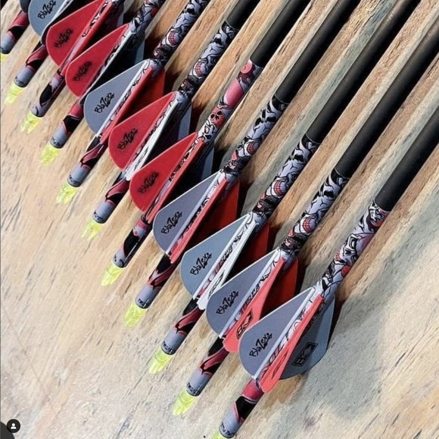 White Water Archery Metallic Gold Icon Arrow Wraps – 15 Pack – Choose Your Size & Add Numbering