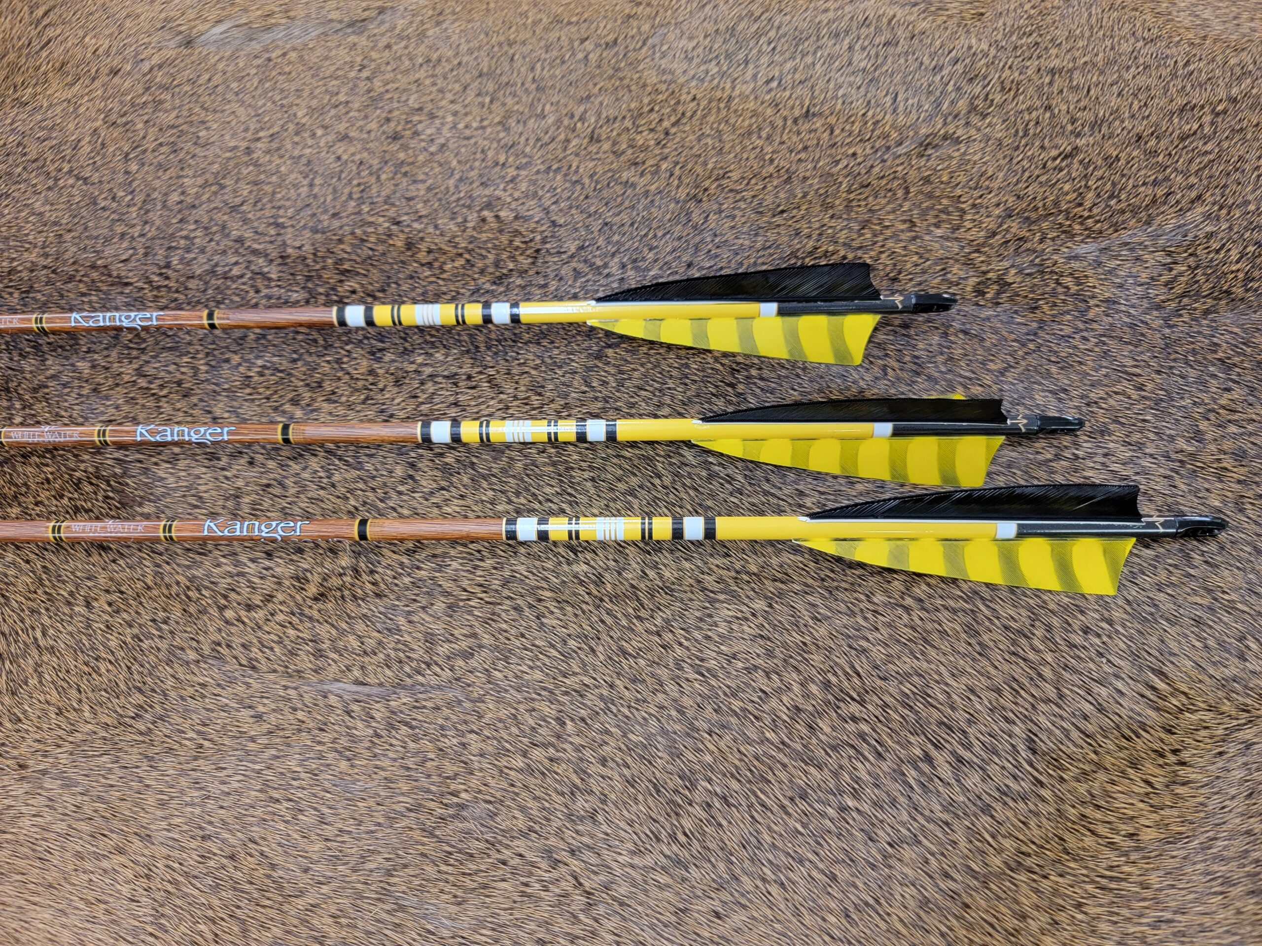 Traditional 30 Yellow Ranger Wood Grain Carbon Arrows .204 – 6pc Pack ...