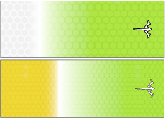 Lime Fade White or Yellow V2 Filled Honeycomb Arrow Wrap